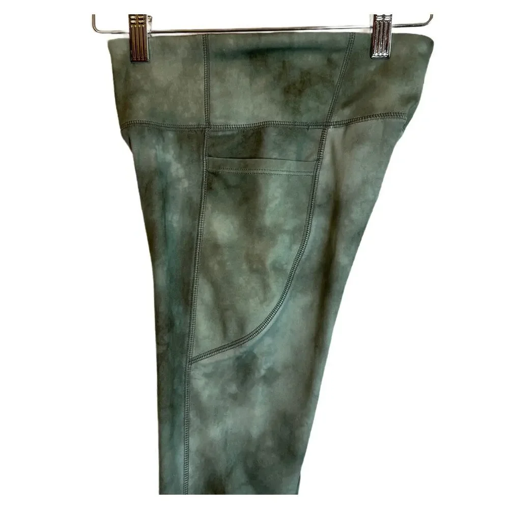 Gap Teen Size 10 Leggings with Pockets, Green Tie Dye - Picture 5 of 7